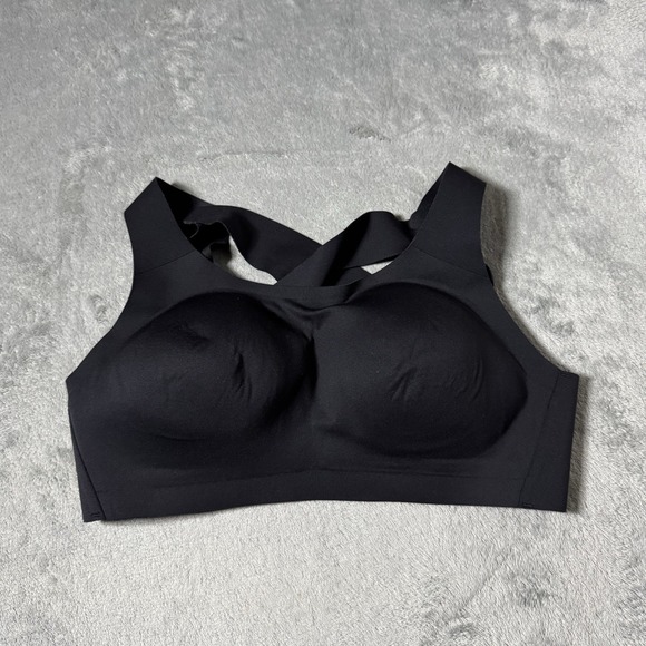 Lululemon Athletica Bra Size 36C Black Seamless High Impact Sports Running - Picture 1 of 6